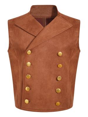 Boys Medieval Vintage Double Breasted Gothic Steampunk Waistcoat front image