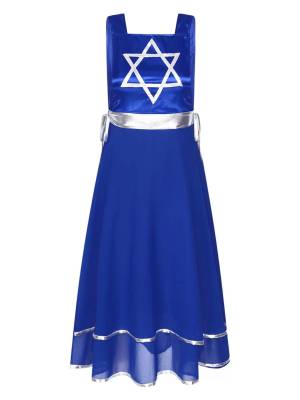 Women Star Lace-up Sleeveless Dress Choir Praise Dance Tunic front image