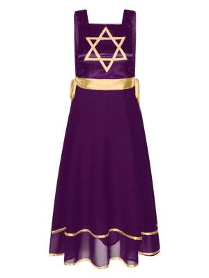 Women Star Lace-up Sleeveless Dress Choir Praise Dance Tunic front image