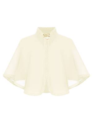 Kids Girls Chiffon Cape with Exquisite Brooch Shawl front image