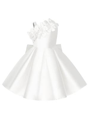 Toddler Girls Flower Girl Party Gown Sleeveless Applique Bowknot Dress