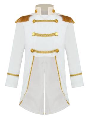 Toddler Boys Long Sleeve Gold Fringe Tailcoat Prince Costume front image