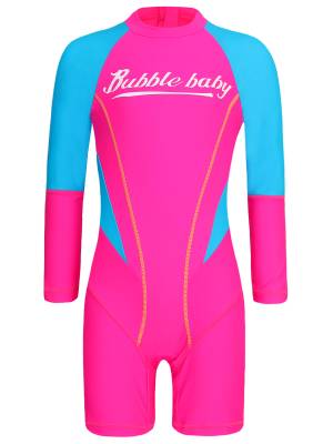 Kids Unisex One Piece Swimsuit Long Sleeve UPF 50+ Rash Guard