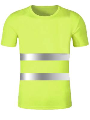 Men Round Neck Short Sleeve Reflective T-shirt for Cycling front image