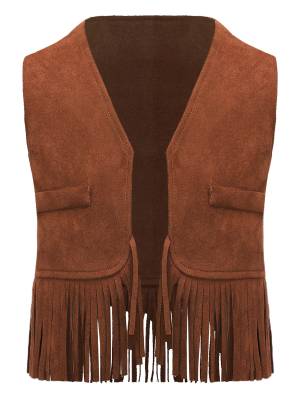 Baby/Toddler Boy Sleeveless Suede Tassels Cowboy Vest front image