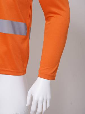 Men Moisture-Wicking Long Sleeves Reflective Stripe Sports T-shirt