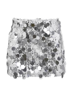 Kids Girls Sequin Hip Wrap Miniskirt with Solid Underpants front image