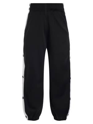 Kids Boys Side Buttons Sports Cuffed Sweatpants front image