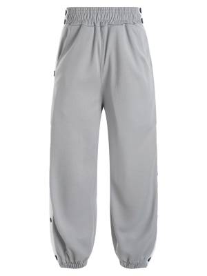 Kids Boys Side Buttons Sports Cuffed Sweatpants