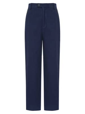 Kids Boys Straight Leg Snap-zip Flat Suit Pant for Formal Occasions front image