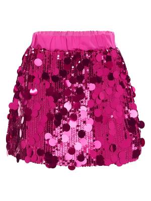 Toddler Girls Glittery Sequin Thick Lining Mini Skirt front image