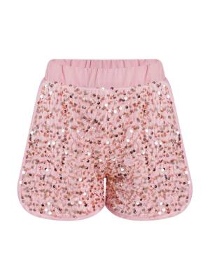 Kids Girls Sparkling Sequins Sides Slit Hot Shorts for Jazz Dance front image