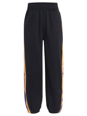 Kids Boys Side Slit Buttons Color Block Sweatpants for Sports front image