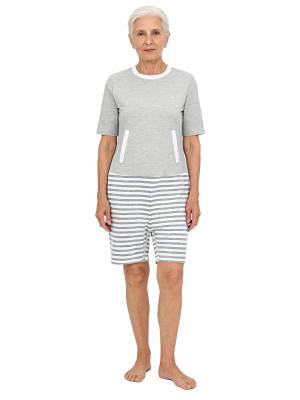 Women Adaptive Anti-Strip Romper Back Zipper Jumpsuit for Dementia, Alzheimer's front image