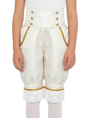 Girls Bloomers High Waist Pantaloons Retro Pants Side Pockets Bottoms Jacquard front image